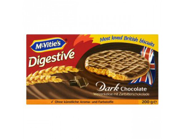 McVitie s Digestive пшеничное печенье в горьком шоколаде 200 г